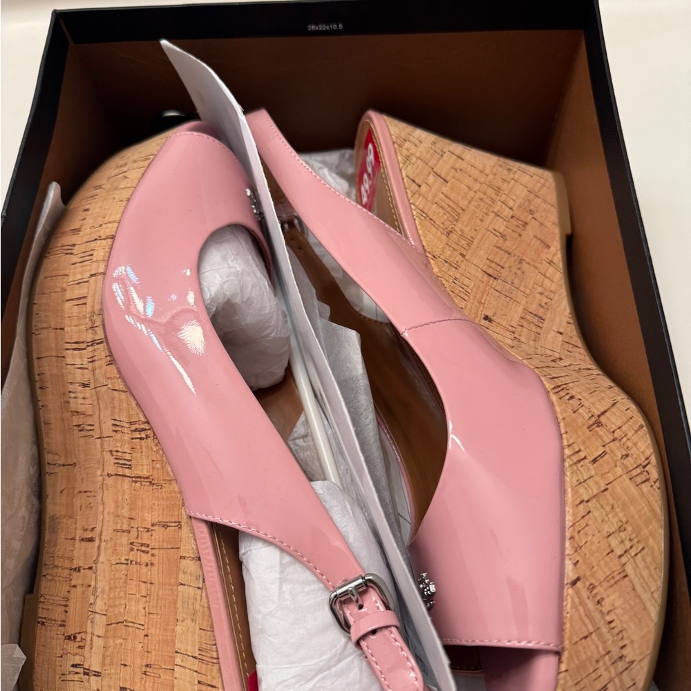 Coach Blush Pink Peep-Toe Slingback Heels - Classic and Chic - Picture 5 of 8